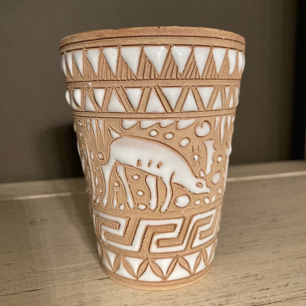 Neofitou Pottery Cup Handmade in Rhodes Greece